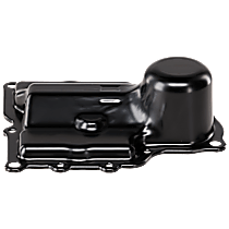 Transmission Pan - Black, Steel, Stock Depth, Sold individually
