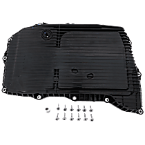 Transmission Pan - Black, Steel, Stock Depth, Sold individually