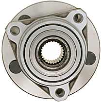Front, Driver or Passenger Side Wheel Hub, 5 Lugs, With Bearing, R-Line Series