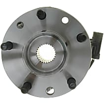 Front, Driver or Passenger Side Wheel Hub, Four Wheel Drive, 5 Lugs, With Bearing, 4WD, R-Line Series