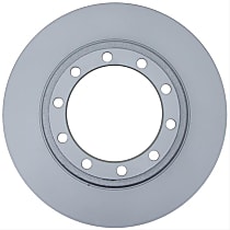 Front or Rear, Driver or Passenger Side Brake Disc, Plain Surface, Vented, 10 Lugs, 381 mm OD, Specialty Truck, Medium Duty & School Bus Series - Front or Rear, Driver or Passenger Side