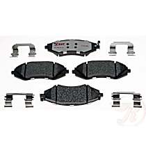 Front Hybrid (Ceramic and Semi-Metallic) Brake Pad Set, Element3 Hybrid Series
