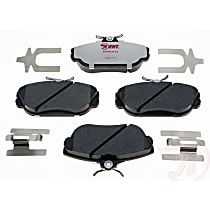 Front Hybrid (Ceramic and Semi-Metallic) Brake Pad Set, EHT Series