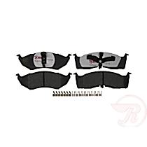 Front Hybrid (Ceramic and Semi-Metallic) Brake Pad Set, With Rear Disc Brake, Element3 Hybrid Series