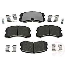 Front Hybrid (Ceramic and Semi-Metallic) Brake Pad Set, Element3 Hybrid Series