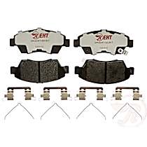 Front Hybrid (Ceramic and Semi-Metallic) Brake Pad Set, Element3 Hybrid Series