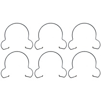 H5459 Direct Fit Disc Brake Anti-Rattle Clip, Set of 6