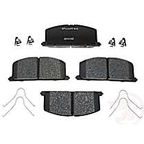 MGD242CH Premium R-Line Series Ceramic Brake Pads With Layered Shims and Hardware