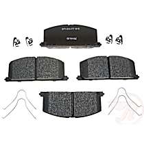 MGD242MH Premium R-Line Series Semi-Metallic Brake Pads With Layered Shims and Hardware