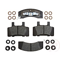 MGD370MH Premium R-Line Series Semi-Metallic Brake Pads With Layered Shims and Hardware