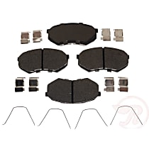 MGD389CH Premium R-Line Series Ceramic Brake Pads With Layered Shims and Hardware