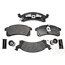 Premium R-Line Series Semi-Metallic Brake Pads With Layered Shims and Hardware