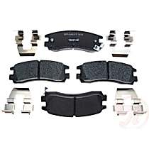 MGD508MH Premium R-Line Series Semi-Metallic Brake Pads With Layered Shims and Hardware