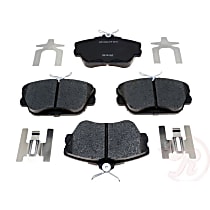 MGD598MH Premium R-Line Series Semi-Metallic Brake Pads With Layered Shims and Hardware
