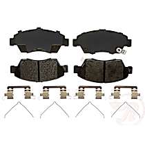 Premium R-Line Series Ceramic Brake Pads With Layered Shims and Hardware