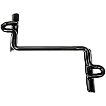 00593 Help Series Battery Hold Down - Black, Metal and Rubber, Direct Fit, Sold Individually
