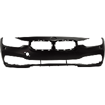 Front Primed Bumper Cover, Primed, Luxury Line, For Models without M Sport Package, with Headlight Washer Holes