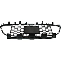 Front, Center Bumper Grille, Black