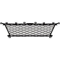 Front, Center Bumper Grille, Painted Black, Base Model