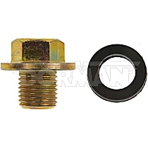 AutoGrade Series Oil Drain Plug - Yellow, Carbon Steel, Flanged hex, Direct Fit, Sold individually