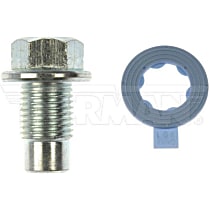 AutoGrade Series Oil Drain Plug - Silver, Carbon Steel, Pilot point, Direct Fit, Sold individually