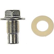 090-052CD AutoGrade Series Oil Drain Plug - Silver, Carbon Steel, Pilot point, Direct Fit, Sold Individually