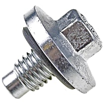 AutoGrade Series Oil Drain Plug - Silver, Carbon Steel, Pilot point, Direct Fit, Sold Individually
