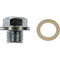090-075CD AutoGrade Series Oil Drain Plug - Silver, Carbon Steel, Flanged hex, Direct Fit, Sold individually