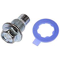 AutoGrade Series Oil Drain Plug - Silver, Carbon Steel, Pilot point, Direct Fit, Sold Individually