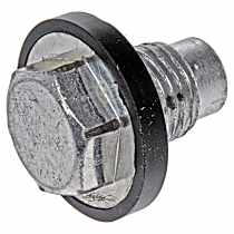 AutoGrade Series Oil Drain Plug - Silver, Steel, Pilot point, Direct Fit, Sold Individually