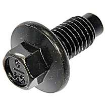 AutoGrade Series Oil Drain Plug - Black, Carbon Steel, Flanged hex, Direct Fit, Sold Individually