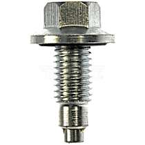 AutoGrade Series Oil Drain Plug - Silver, Carbon Steel, Magnetic, Direct Fit, Sold Individually