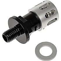 092-018 Oil Drain Plug - Black and Silver, Carbon Steel, Direct Fit, Sold individually