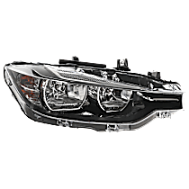 Passenger Side Headlight, with Bulb, Halogen, Clear Lens, CAPA Certified