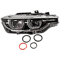 Passenger Side Headlight, with Bulb, LED, Clear Lens