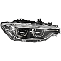 Passenger Side Headlight, with Bulb, LED, Clear Lens
