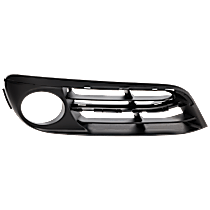 Front, Passenger Side Fog Light Trim, Textured Black, Side Bumper Grille, Base Model, For Models With Luxury and Modern Line, Without M Package