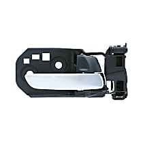 Front or Rear, Passenger Side Black Interior Door Handle, Without Door Lock Hole, Help Series