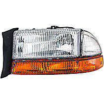 Driver Side Halogen Headlight, With bulb(s), OE Replacement