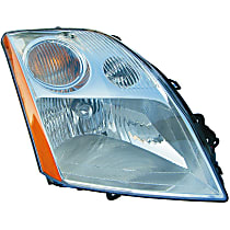 Passenger Side Halogen Headlight, With bulb(s), Clear Lens