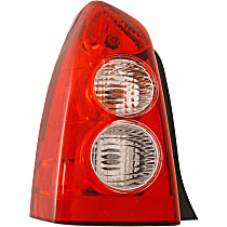 1611050 Driver Side Halogen Tail Light, With bulb(s), Clear & Red Lens