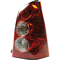 1611051 Passenger Side Halogen Tail Light, With bulb(s), Clear & Red Lens