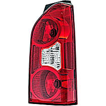 Passenger Side Halogen Tail Light, With bulb(s), Clear & Red Lens