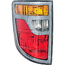 1611368 Driver Side Halogen Tail Light, Without bulb(s), Amber, Clear & Red Lens