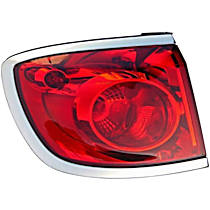 Passenger Side Halogen Tail Light, With bulb(s), Red Lens