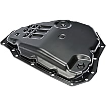 265-842 Transmission Pan - Black, Steel, Stock Depth, Direct Fit, Sold individually