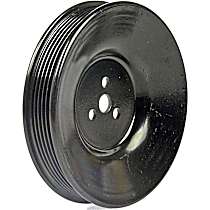 OE Solutions Series Power Steering Pump Pulley - Black, Metal, Direct Fit, Sold individually