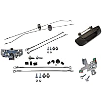 38911 Help Series Tailgate Handle and Bezel, Black Plastic Without Camera Hole Without Key Hole