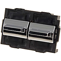 Front, Driver Side Window Switch, Without Trim Plate, Chrome, Help Series