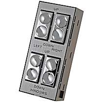 49219 Front, Driver Side Help Series Window Switch Chrome